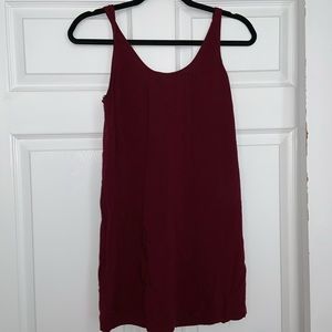 Maroon Mini Dress with Detailed Back